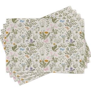 Set of 8 New Ambesonne Botanical Placemats: 18.5” x 12.5”, NIB